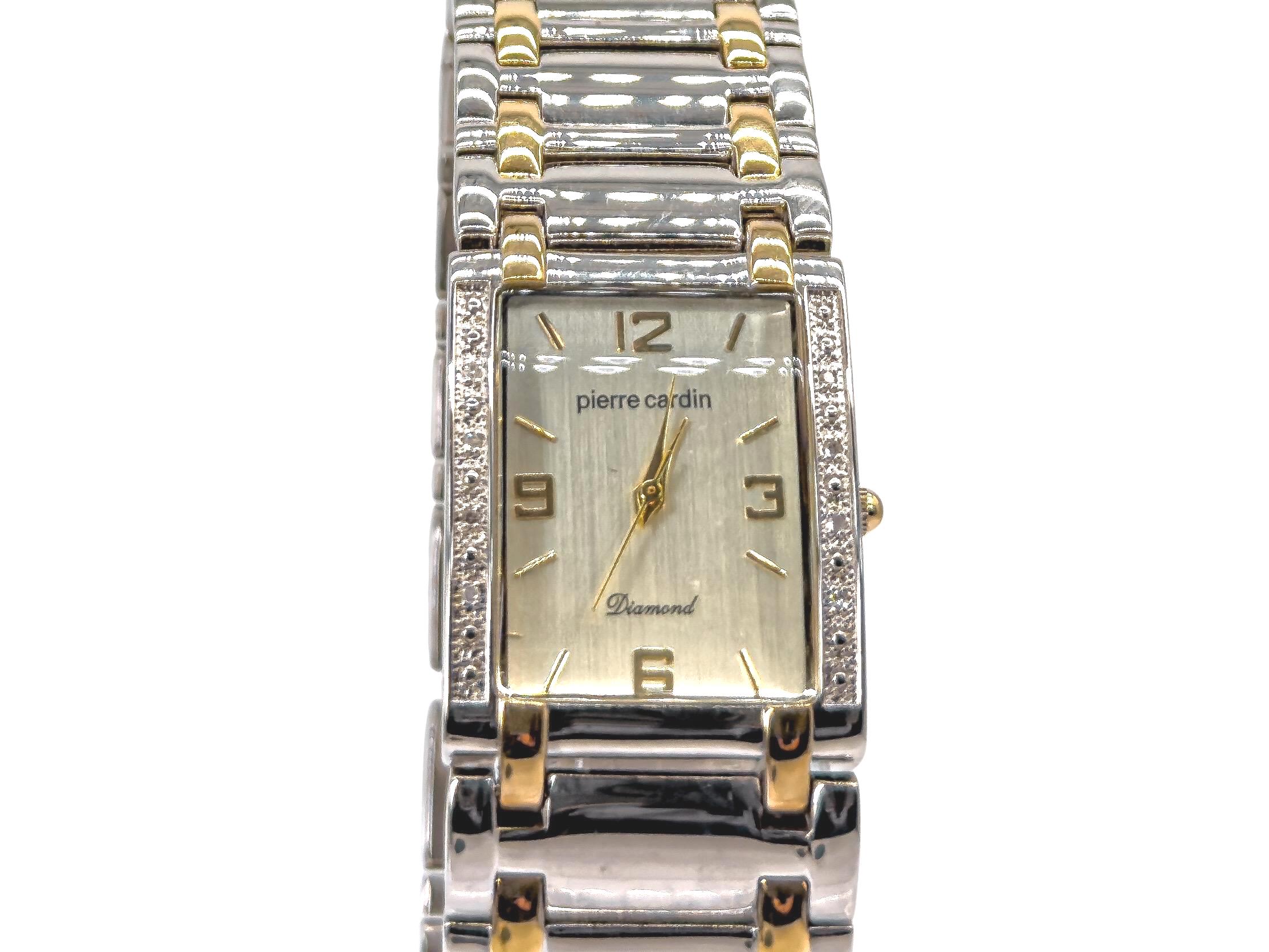 Pierre Cardin Vintage 80’s Silver-tone Watch With Diamonds Vintage Pierre Cardin Paris Solid Stainless Steel Swiss  main image 4