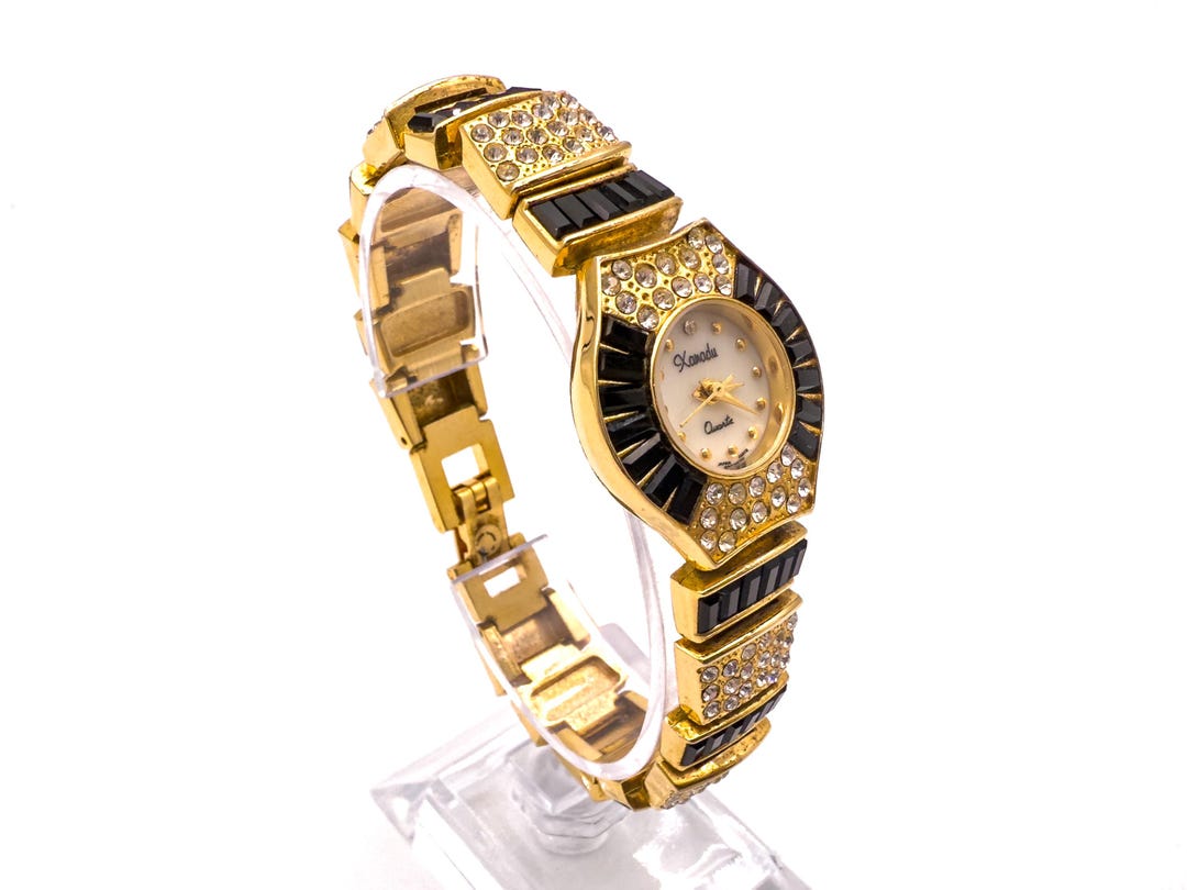 Xanadu Vintage Rhinestone Bling Dress Ladies Bracelet Watch Sparkly Vintage Xanadu Rhinestone Quartz Dress Watch | eBay main image 3