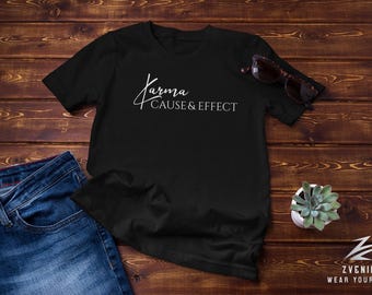 Camiseta KARMA Classic Cuello Redondo para Mujer Blanco y Negro S-2XL