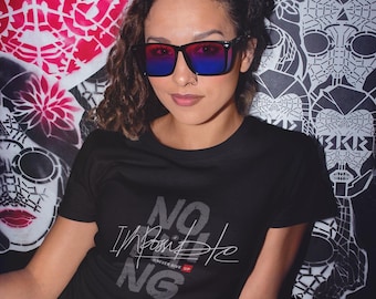Camiseta urbana urbana unisex | Negro | Lema Nada Imposible | Ajuste de gran tamaño | Zvenify Moda