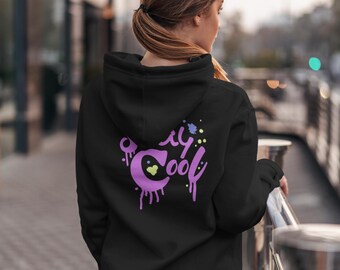 Sudadera con capucha de forro polar Stay Cool para jóvenes (tallas XS-XL), color negro. Cómoda chaqueta con capucha para uso diario y deportivo. El regalo perfecto.