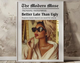 Melanin Wall Art: Trendy Newspaper Print (Digital Download)