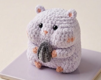 Patrón de hámster regordete a crochet, mascota amigurumi, patrón de hámster a crochet, patrón de crochet en PDF