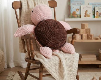 Patrón de ganchillo de tortuga gigante, patrón de tortuga amigurumi de tamaño humano, peluche amigurumi fácil, patrón de ganchillo en PDF