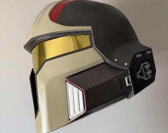 Futuristic Sci-Fi Combat Helmet Replica | Space Trooper Armor Cosplay | Premium Display Prop | Handcrafted Wearable Helmet