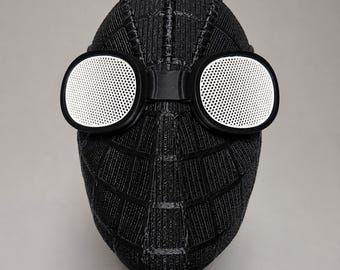 Spider Noir Inspired Mask | 3D Printed Wearable Cosplay Mask | Black Spider Hero Collectible | Comic Style Display