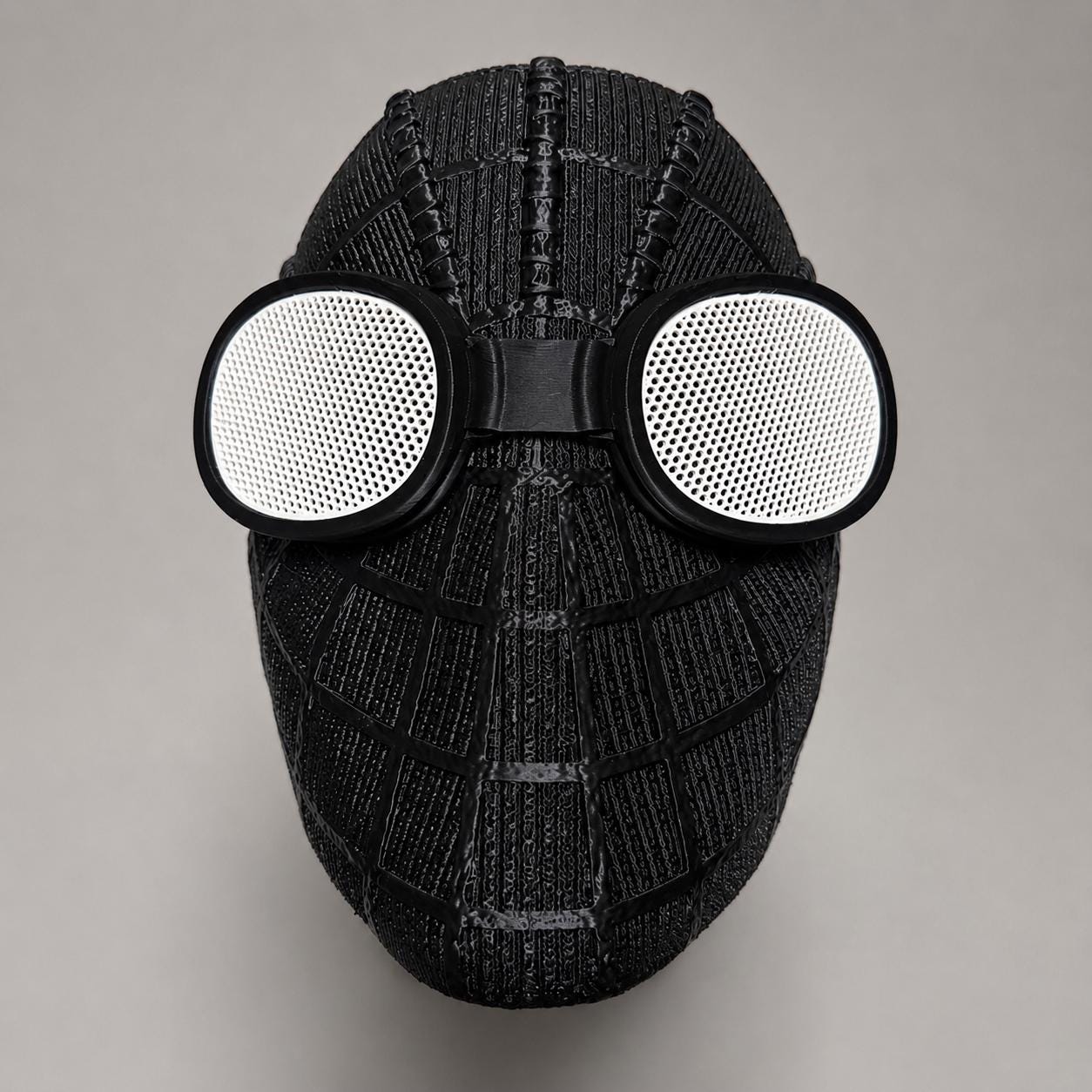 Listing photo: Spider Noir Inspired Mask | 3D Printed Wearable Cosplay Mask | Black Spider Hero Collectible | Comic Style Display