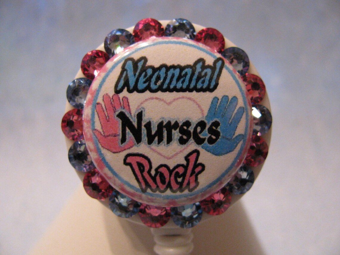 NICU ID Badge Holder NICU Nurse Badge Reel Nicu Nurse Name Etsy