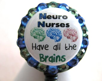 Neuro Nurse Badge Reel, Neuro Badge Reel, Bling Badge Reel, Neuro Badge Holder, Neuro Nurse Badge Holder, Nurse Badge Reel, Nurse Gift,