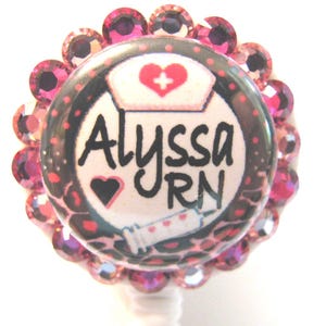 Nurse Badge Reel, Nurse Badge Holder, RN Badge Reel, Bling Badge Reel, Cute Badge Holder, Custom Badge Reel,Name Badge Holder, Nurse Gift