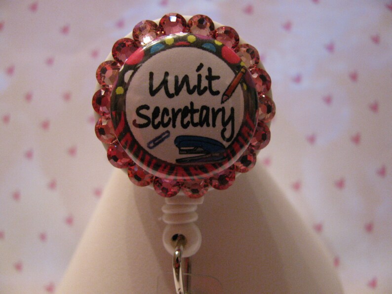 Unit Secretary Badge Reel Unit Clerk Badge Reel Unit Etsy