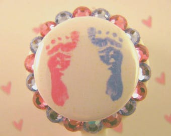 Baby Feet Badge Reel,Labor and Delivery Badge Reel,NICU Badge Reel,Pediatric Badge Reel,OB Nurse Badge Reel,OB Badge Reel, Mother Baby