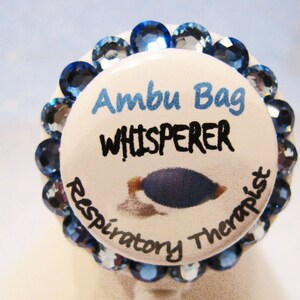 Respiratory Therapy Badge Reel, ID Badge Holder, RT Badge Reel,RRT Badge Holder,Respiratory Therapist Badge Reel, Bling Badge Reel, Rt gift