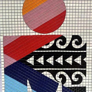 Vintage Style Floor Mosaic | Custom Business Name or Home Entrance Tile | Handmade Design