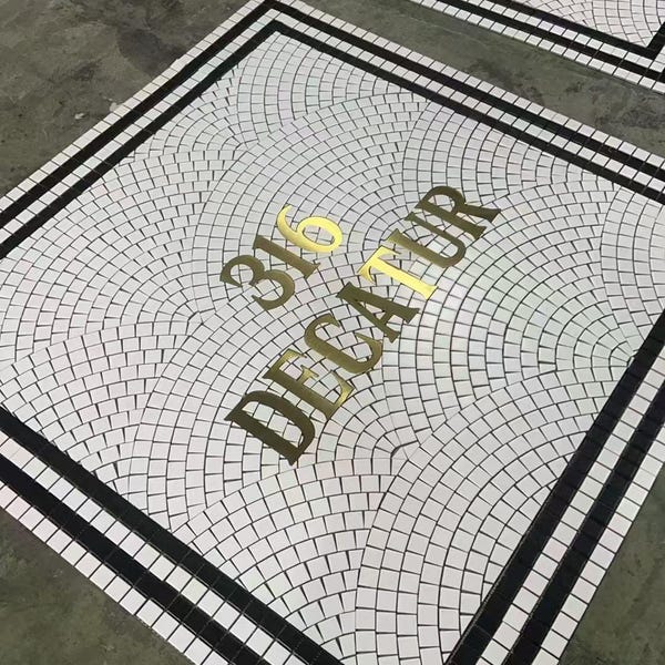 Custom Metal & Porcelain Mosaic Floor Tile: Durable, Easy-Clean