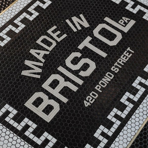Tailored Metal Mosaic Masterpiece | Personalized Entry Floor Emblem | Safety-Focused Tiling | Upscale Restaurant Decor