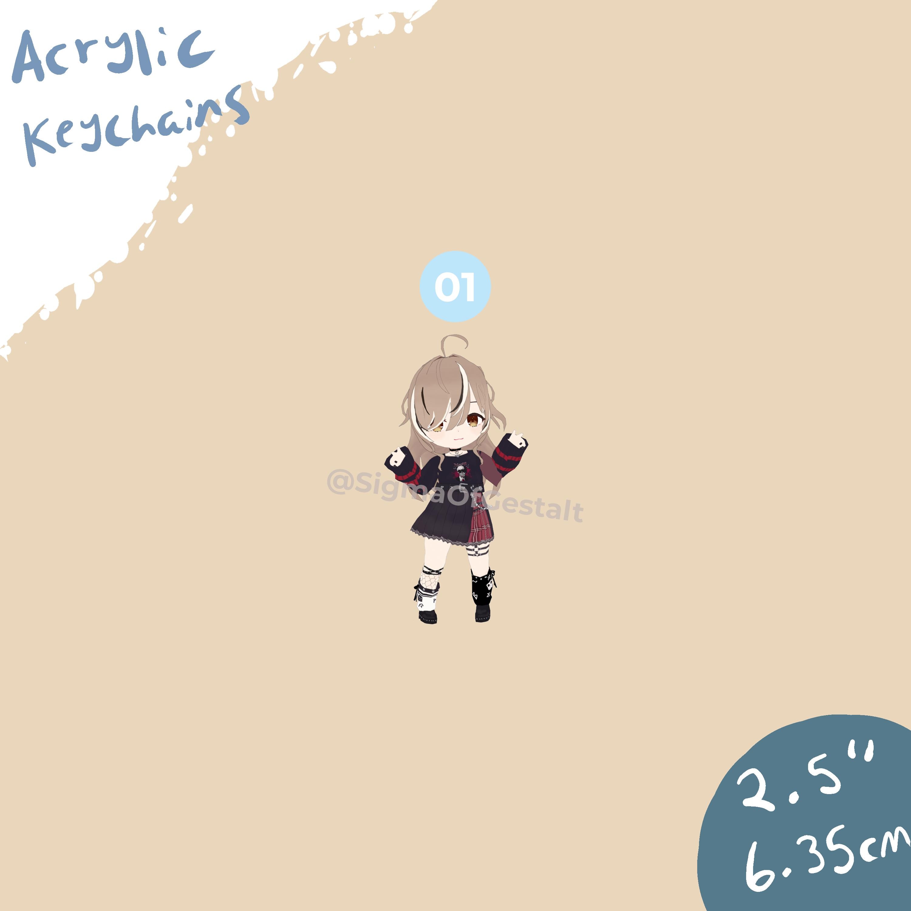 Nanashi Mumei (emo) | Keychains | Owl Vtuber