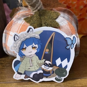Relaxando com Poko - Yuru Camping Idol Adesivo de corte sem fim