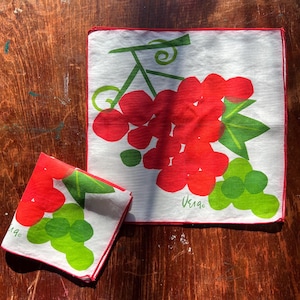 Vintage Vera Neumann Red Grape Napkins (set of 8)