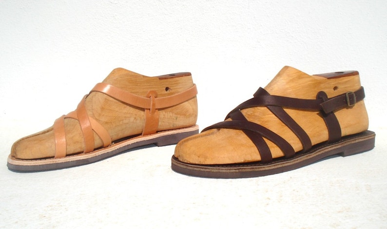 black grecian sandals