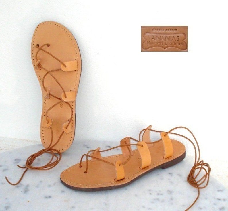 Grecian Handmade Leather Sandals for Men From Greece Etsy