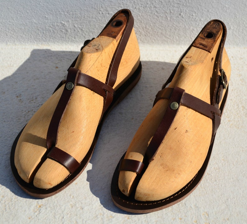 Grecian Handmade Leather Sandals for Men From Greece Etsy