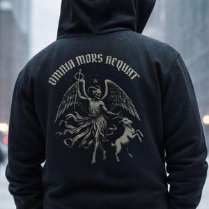 Death Angel Hoodie Occult Unisex Dark Aesthetic Outfit Demonic Goat Hoodie Dark Academia Demon Alt Clothing Goth Clothing Crust Punk Grunge