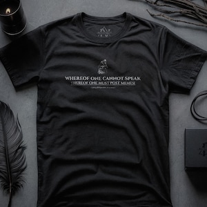 Wittgenstein Shirt Philosophic Tee Dark Academia Fun Typography Tee Dark Aesthetic Unisex Outfit Alt Clothing Goth Gift Crust Punk Shirt