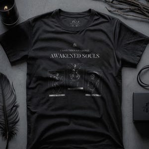 Tarot Shirt The Lovers TShirt Unisex Tee Psychic Shirt Dark Academia Alt Clothing Gothic Skeleton Clothing Tarot Cards Reading Shirt
