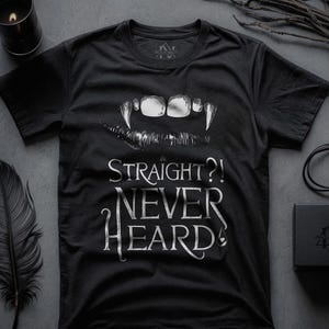 LGBTQ Vampire Shirt Gothic Pride Unisex Tee Dark Aesthetic Outfit Gay Lesbian Tee Dark Academia Alt Clothing Nonbinary Tomboy T-Shirt Gift