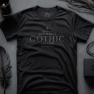 Gothic Shirt Minimal Typography Tee Gothic Unisex T-Shirt Sarcastic Typography Tee Dark Academia Alt Clothing Goth Clothing Crust Punk Gift