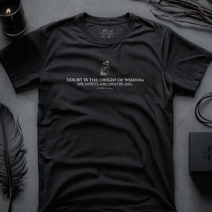 Philosophic Shirt Aristotle Tee Dark Academia Fun Typography Tee Dark Aesthetic Unisex Outfit Alt Clothing Goth Clothing Gift Crust Punk