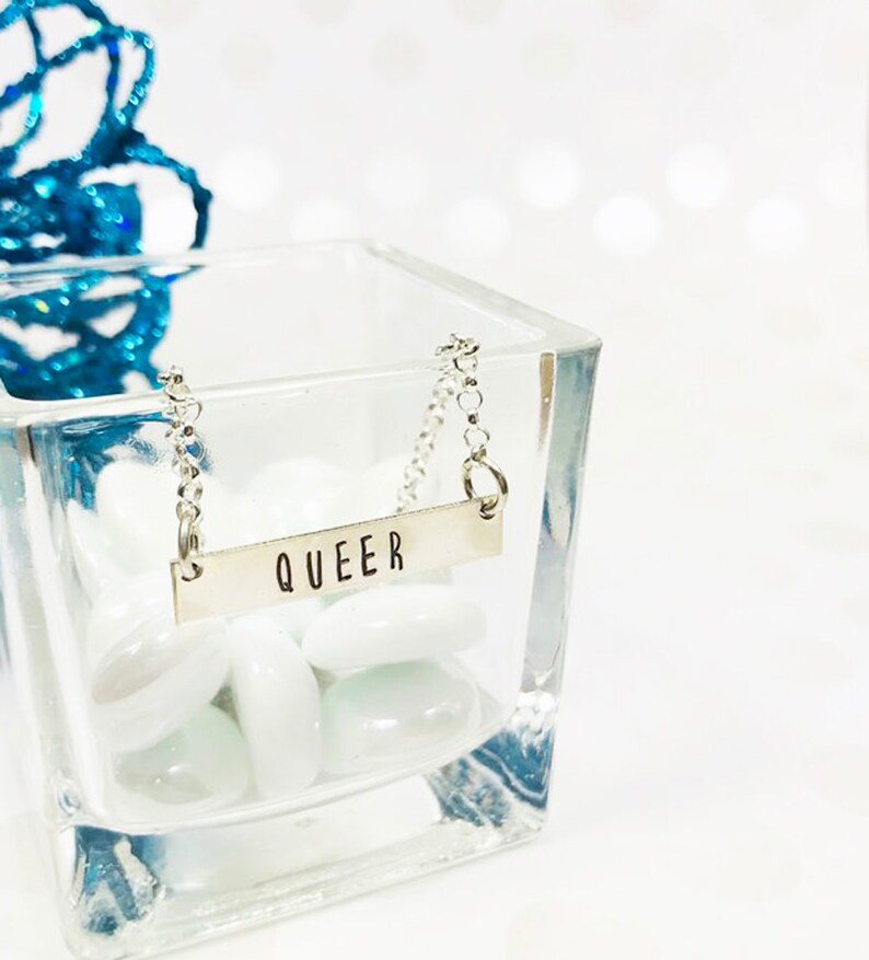 Queer Necklace LGBT Jewelry Pride Jewelry Queer Jewelry Etsy