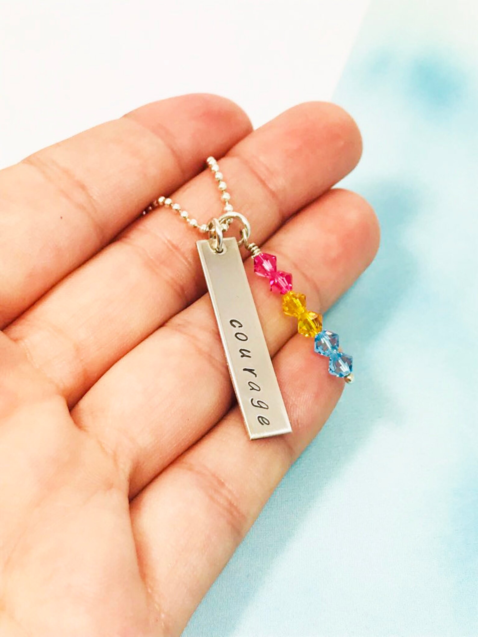 Pansexual Pride Necklace Pansexual Pride Jewelry LGBTQIA Etsy