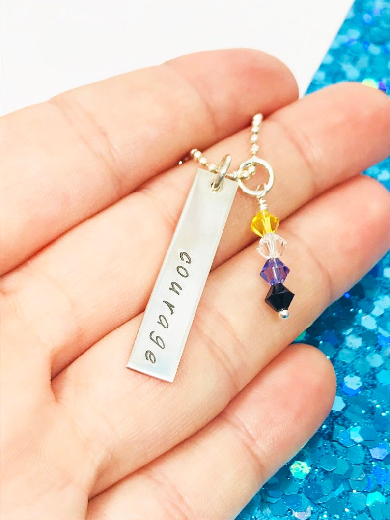 Nonbinary Pride Necklace Gender Queer Jewelry Nonbinary Etsy