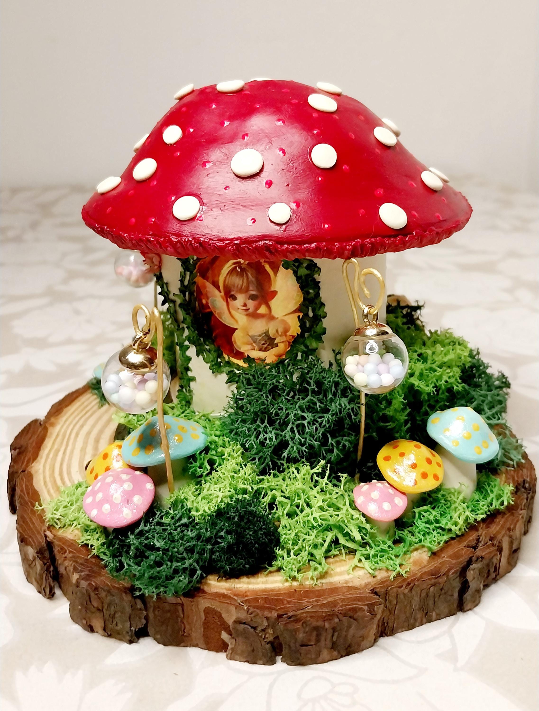 Miniature Mushroom House With Light – Handmade Fairy Cottage – Magical ...