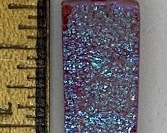 Dichroic Fused Glass Pendant- Shades of Red and Purple #00161