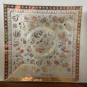Vintage Georges Briard MCM Persian Garden serveerschaal