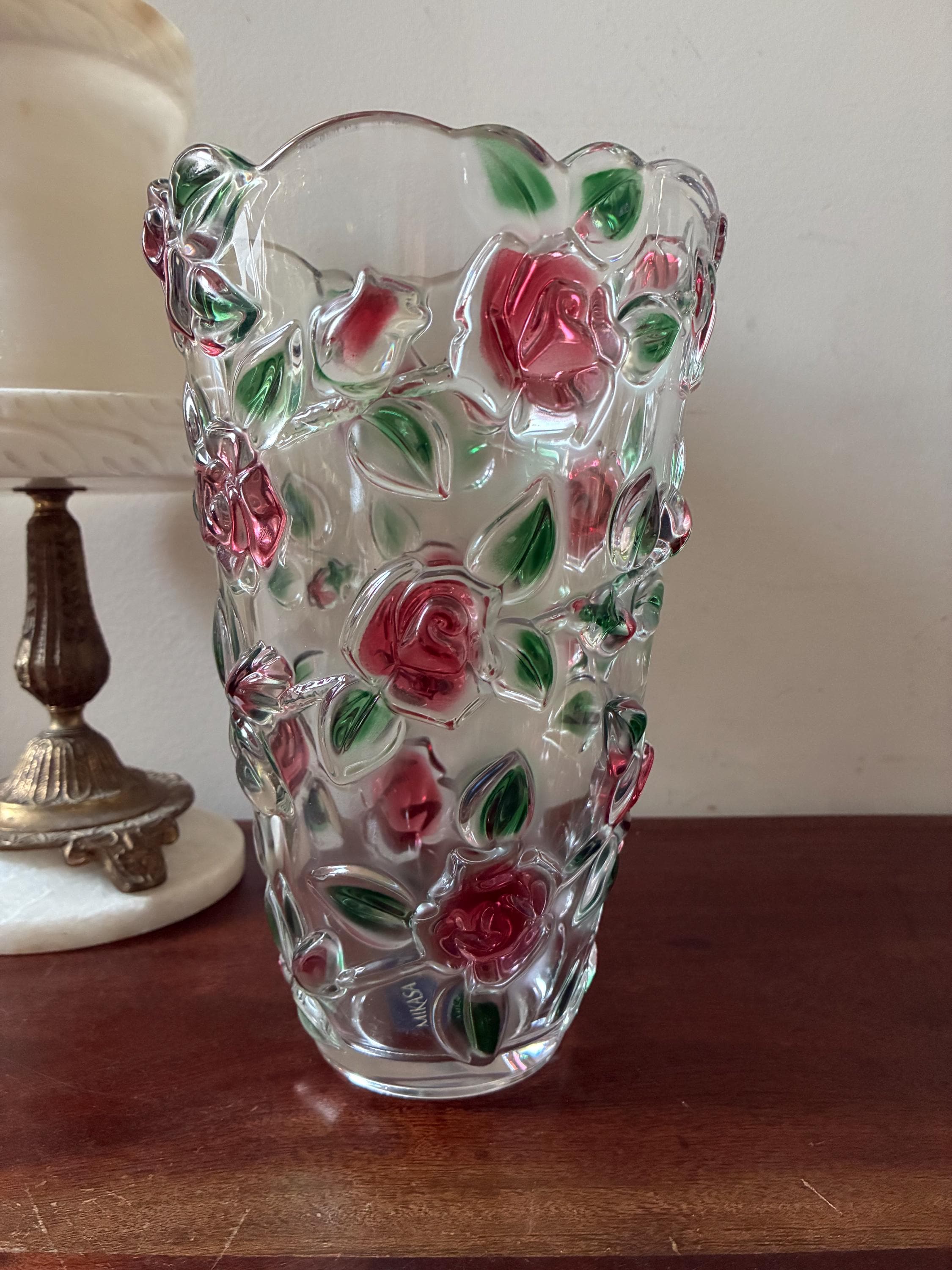 Mikasa Crystal Vase - Etsy