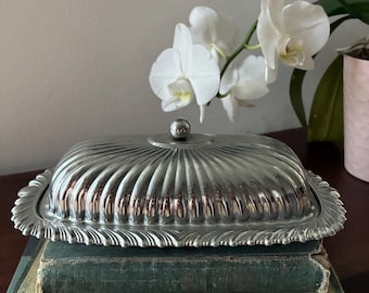 Vintage Silver Plated Butter Dish