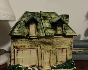 Vintage MCM McCoy USA Cookie House Jar: Collectible Ceramic Tudor Manor