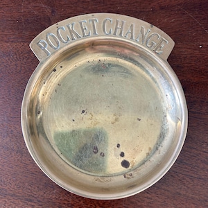 Solid Brass MCM Pocket Change Trinket Tray