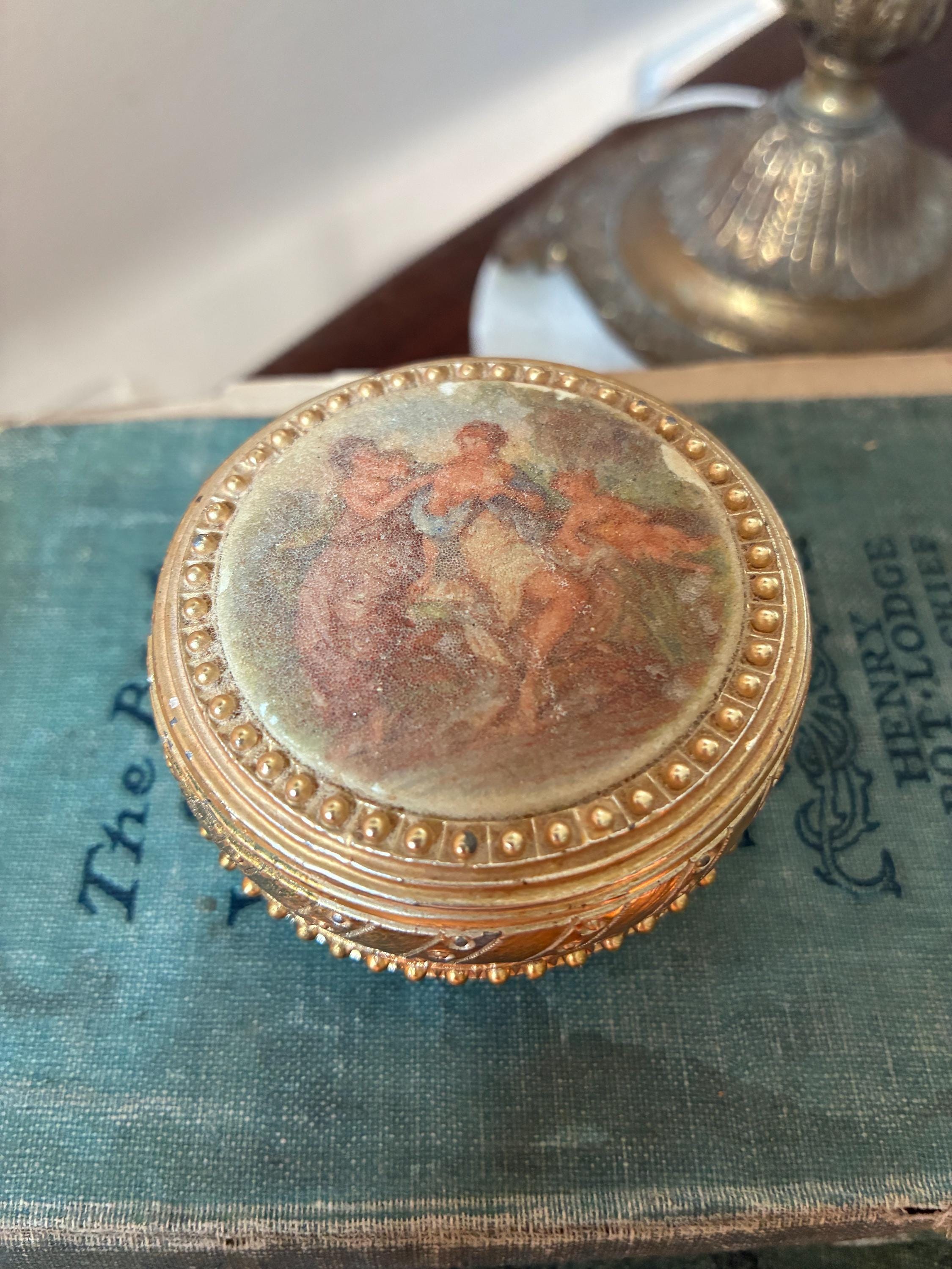 Vintage Florenza Trinket Box - Etsy