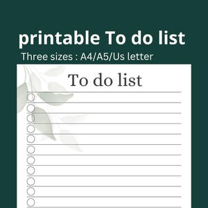 printable to do list