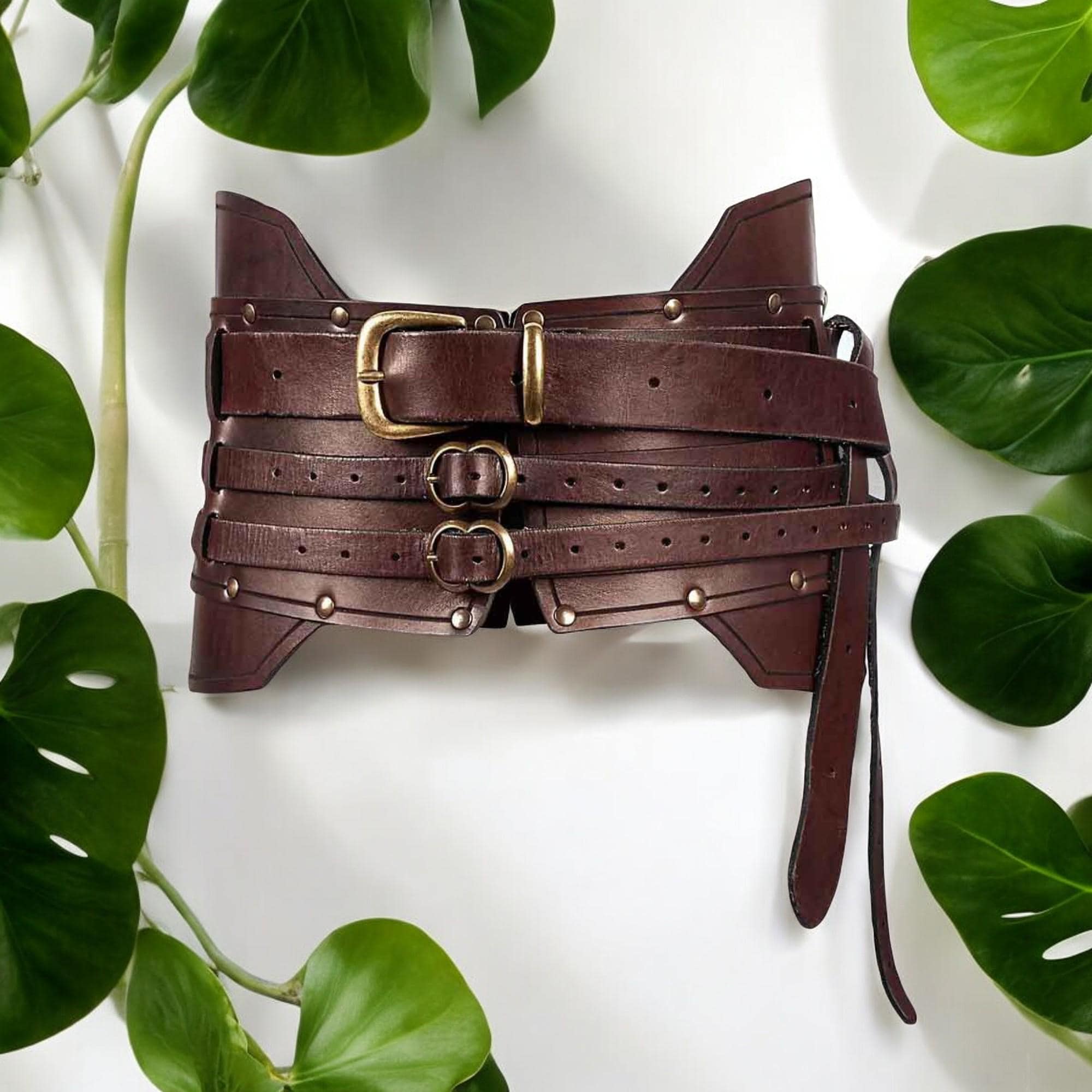 Ren Faire Viking wide leather loop belt, Viking printed belt, Viking Celtic belt, leather belt, Viking clothing accessories ,Steam punks