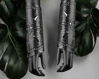 Handmade Leather Arm Guards Medieval Viking Bracers, Larp Cosplay Clothes,SCA Leather Gloves, Fantasy Armor Costume,
