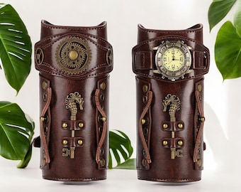Handmade Leather Arm Guards ,LARP,Ren Fair,Viking Bracalet,Medieval Wrist Braces,  Steampunk