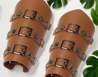 Viking Bracalet, Handmade Leather Bracers, Ren Faire , LARP, Viking Art Bracers, Celtic Bracers, Medieval Style