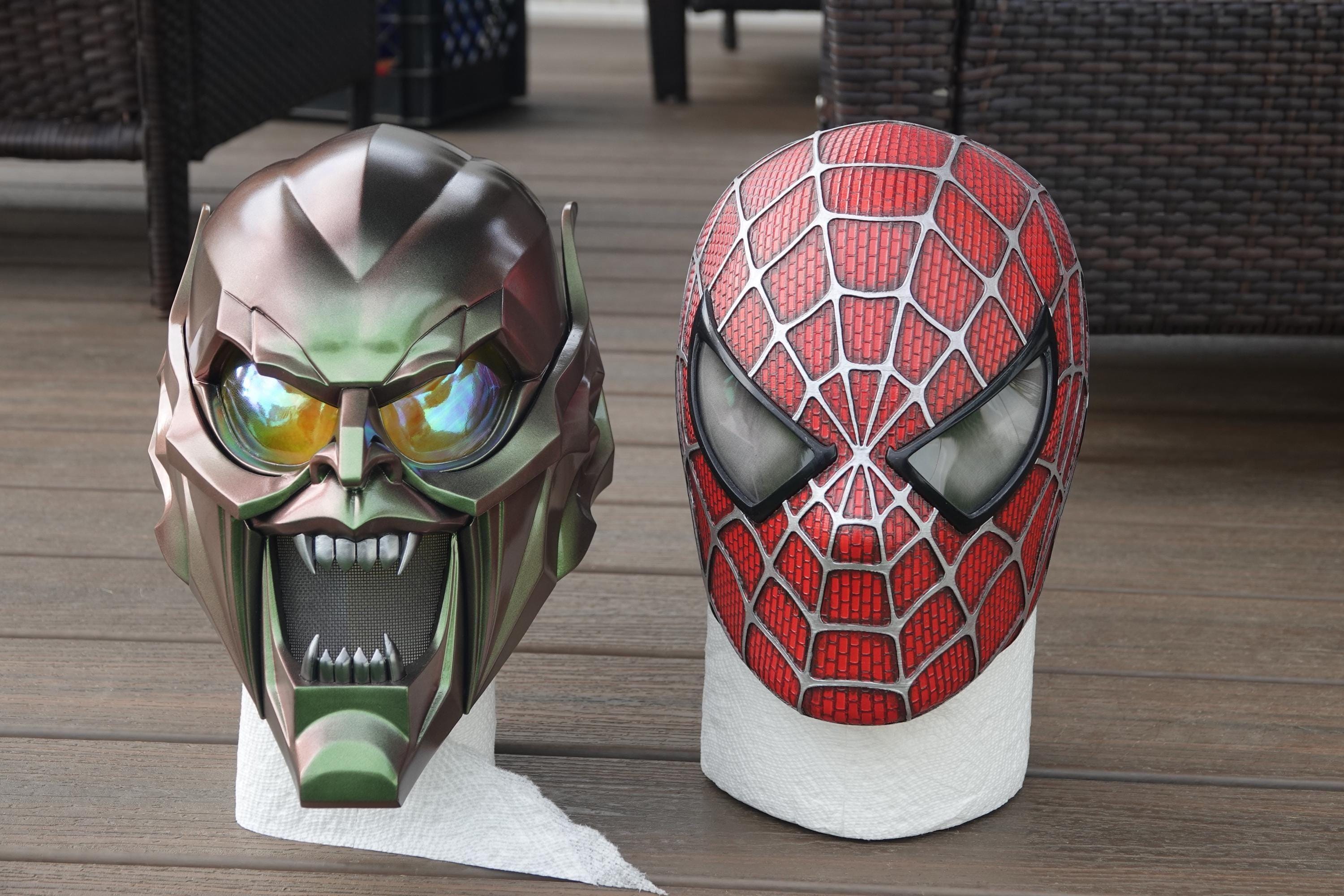 Spider man green goblin mask - Etsy België, image size:3000x2000