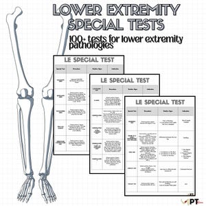 Lower Extremity Special Tests: Orthopedic Notes (Digital Download)